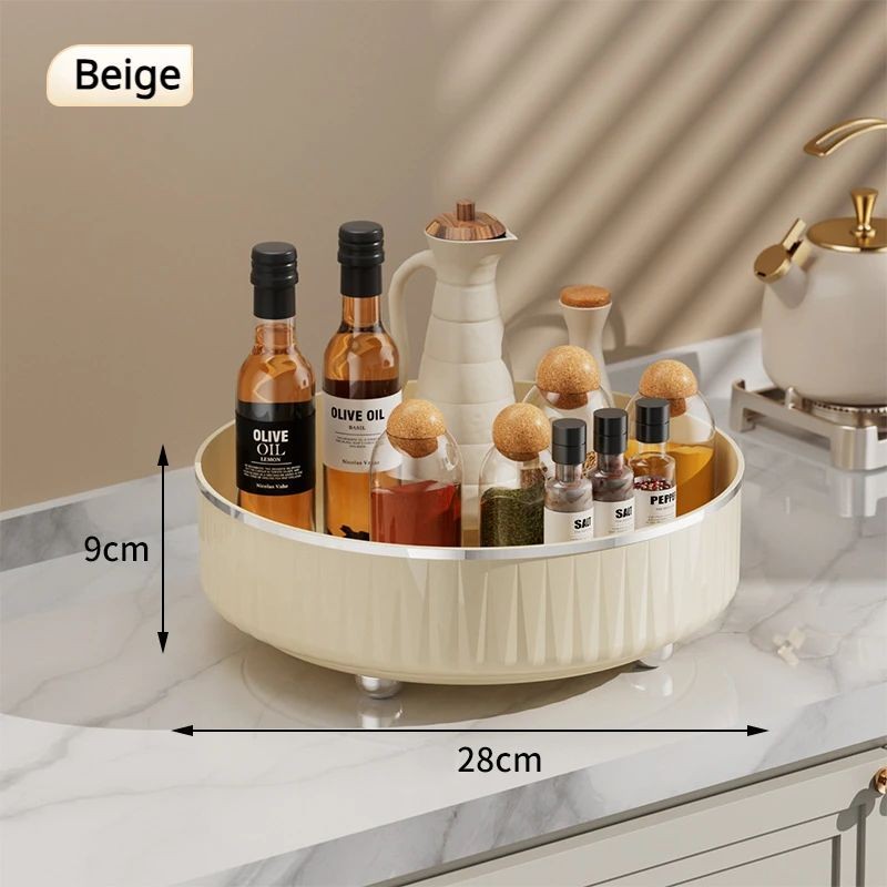 Rotating Cosmetic Organizer Light Luxury Transparent Makeup & Perfume Storage Tray