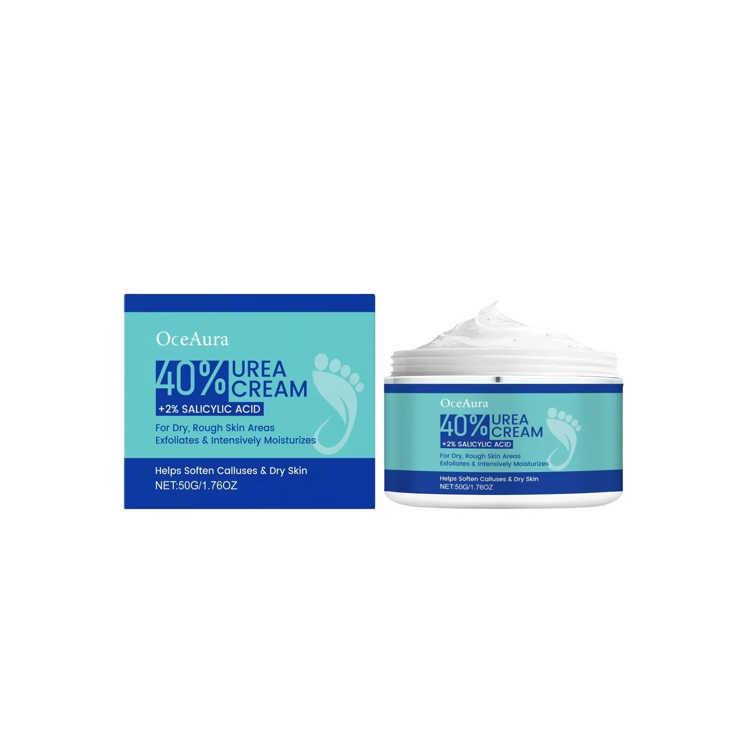 OceAura 40% Urea Cream + 2% Salicylic Acid (50g)