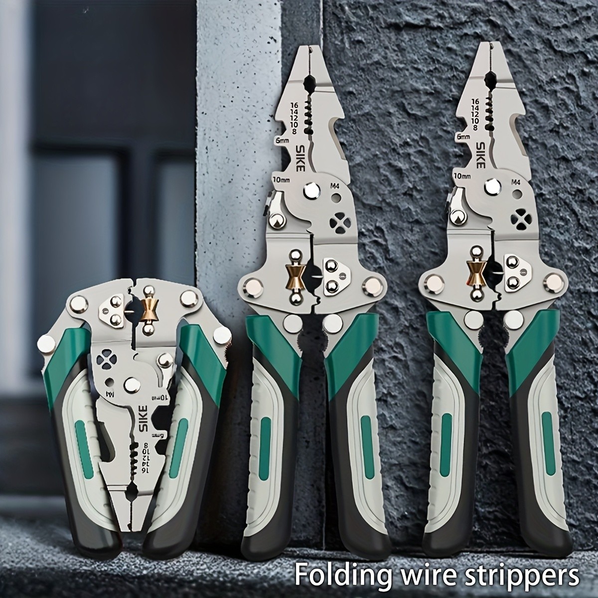 SIKE Collapsible Multi-Function Electrician's Industrial Grade Wire Stripper