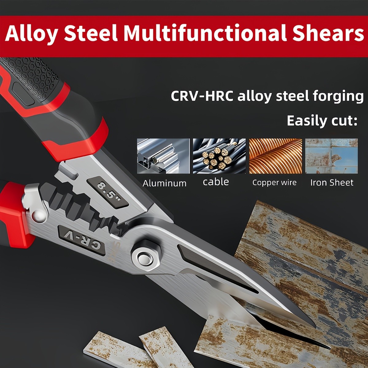 SIKE Heavy-Duty Industrial-Grade Metal Shears