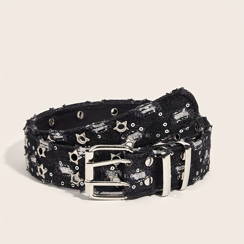 LJSQ Punk-Style Star Double-Breasted Belt