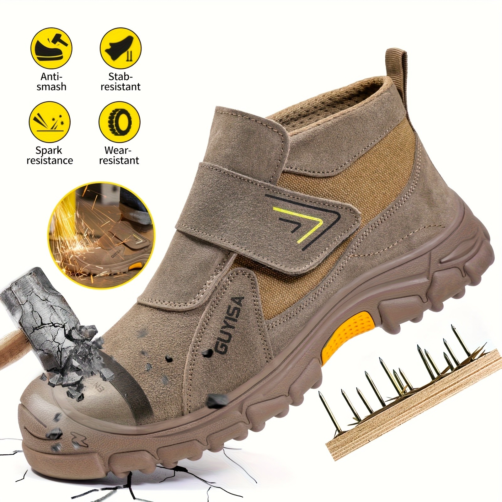 GUYISA Men's All-Season Professional Welder Work Shoes