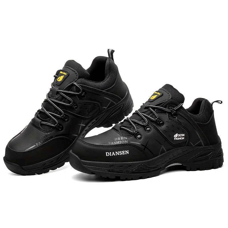 AMAWEI Men's High-Quality Work Shoes with Steel Toe Cap
