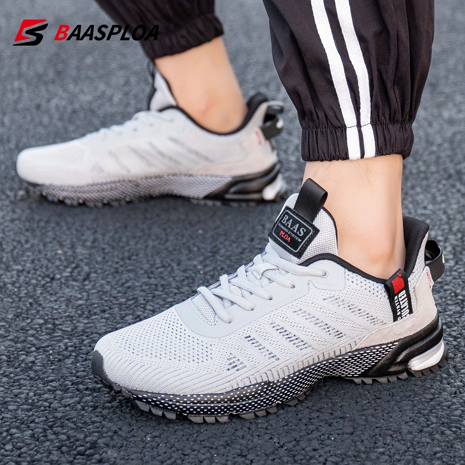 BAASPLOA Men's Lightweight Breathable Running Sneakers
