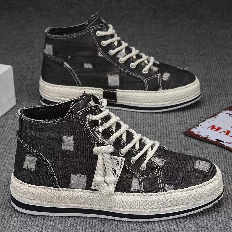 XIOSHENTONG Men's Vintage Retro High Top Skateboard Shoes