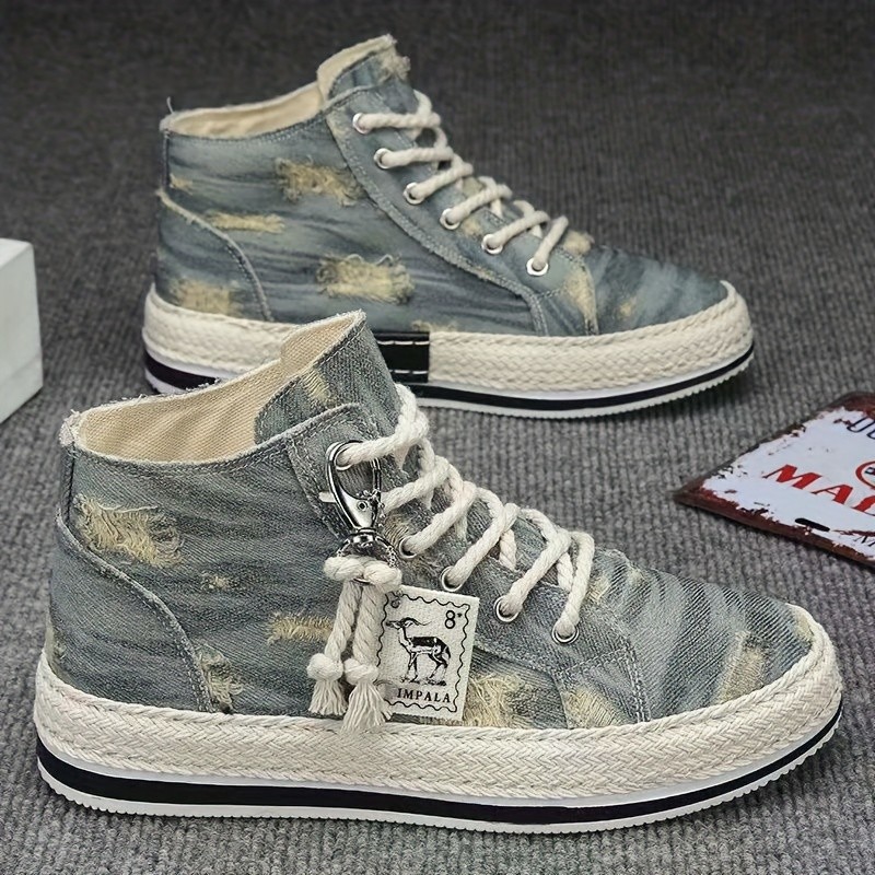 XIOSHENTONG Men's Vintage Retro High Top Skateboard Shoes