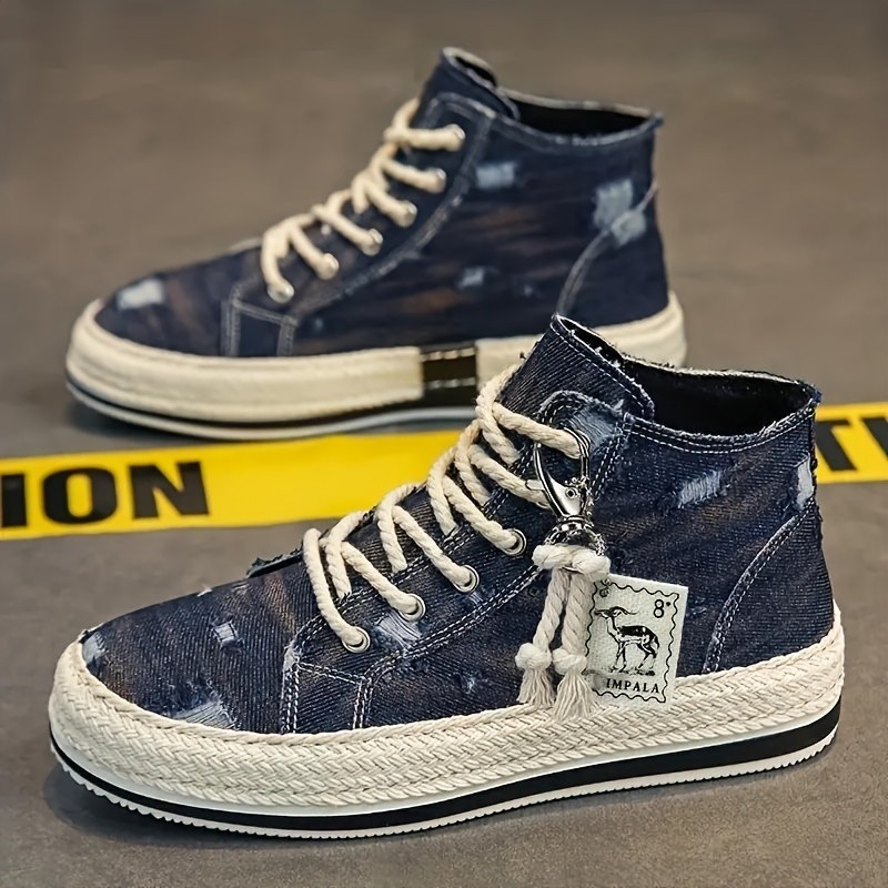 XIOSHENTONG Men's Vintage Retro High Top Skateboard Shoes