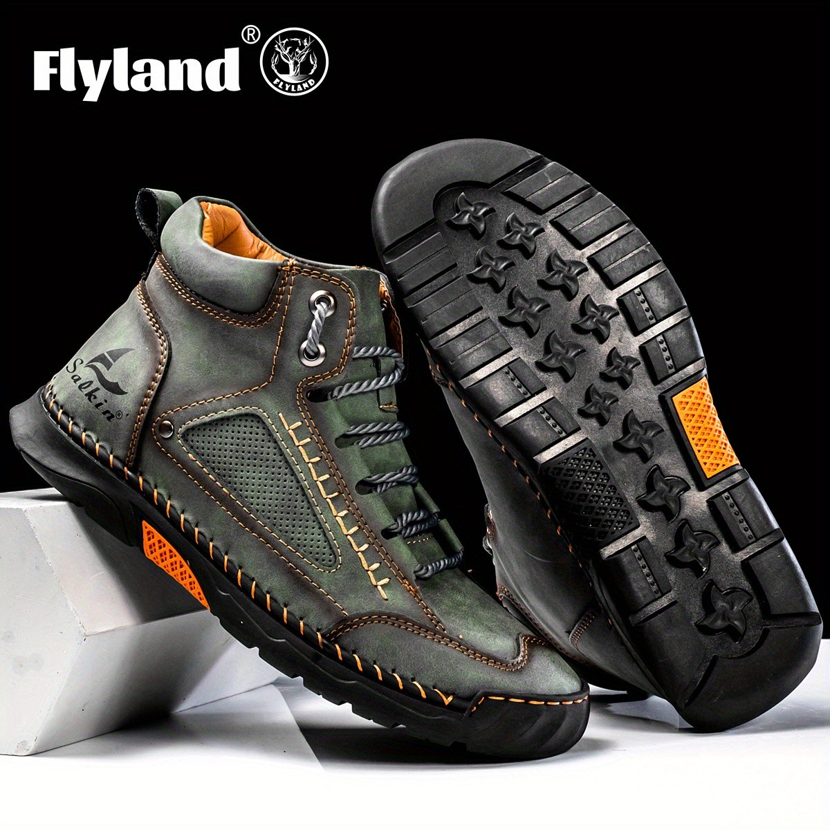FLYLAND Premium Men's Fashion Vintage Classical Ankle Boots