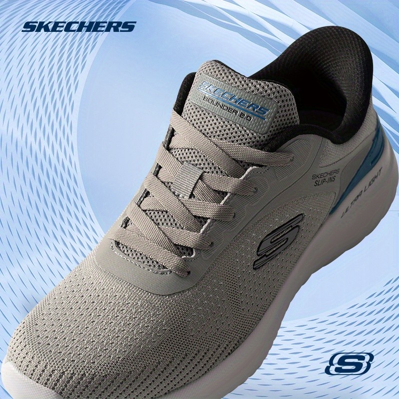 SKECHERS Men's Autumn/Winter Slip-On Mesh Casual Sneakers
