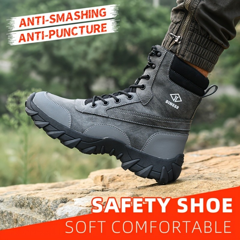 DINGGU Men's Lightweight and Comfortable Work Boots