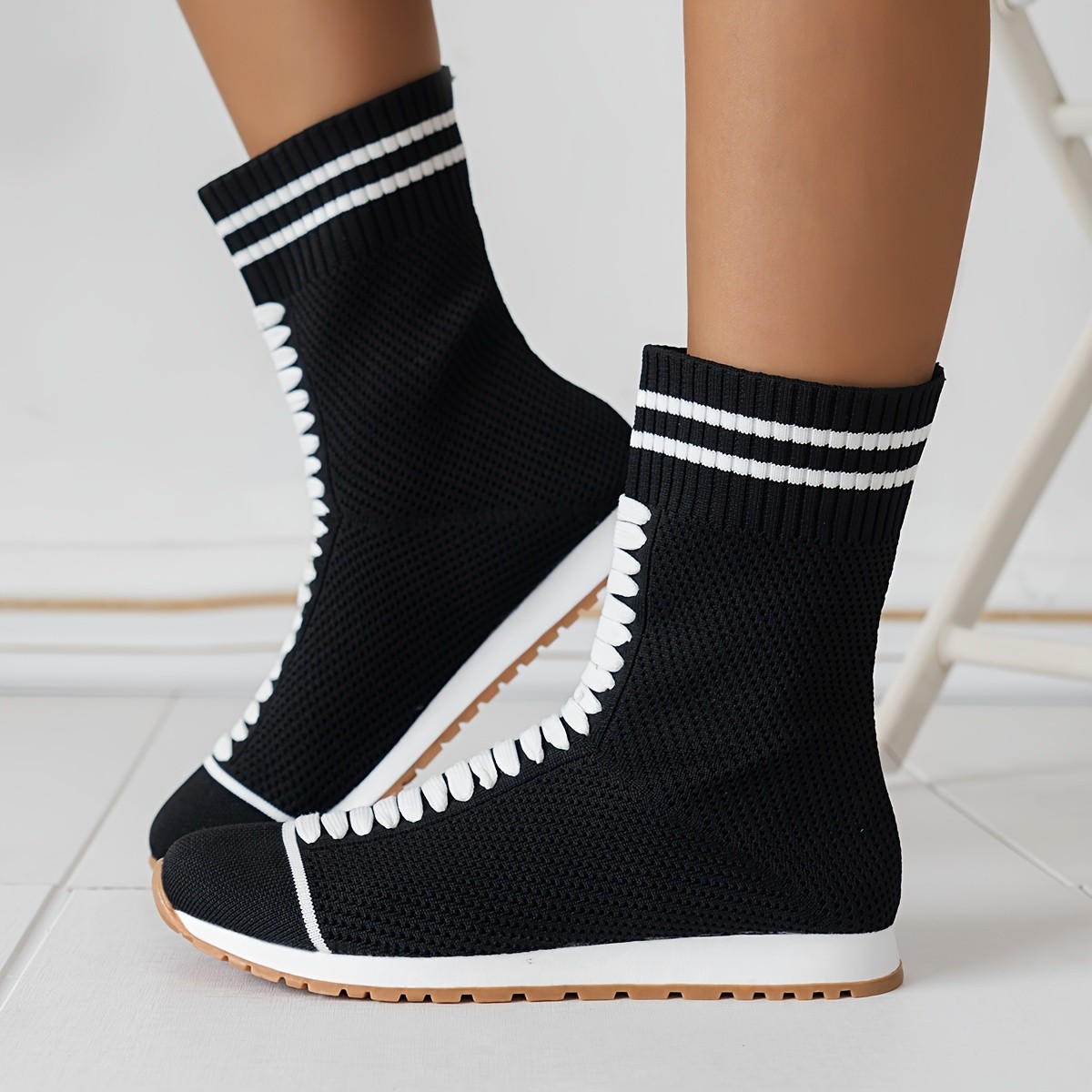 BYZI Women's Slip-On Platform Socks