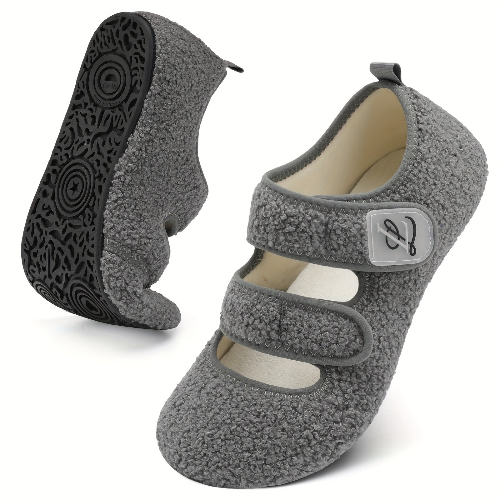 L-RUN Women's Plush Flat Shoes