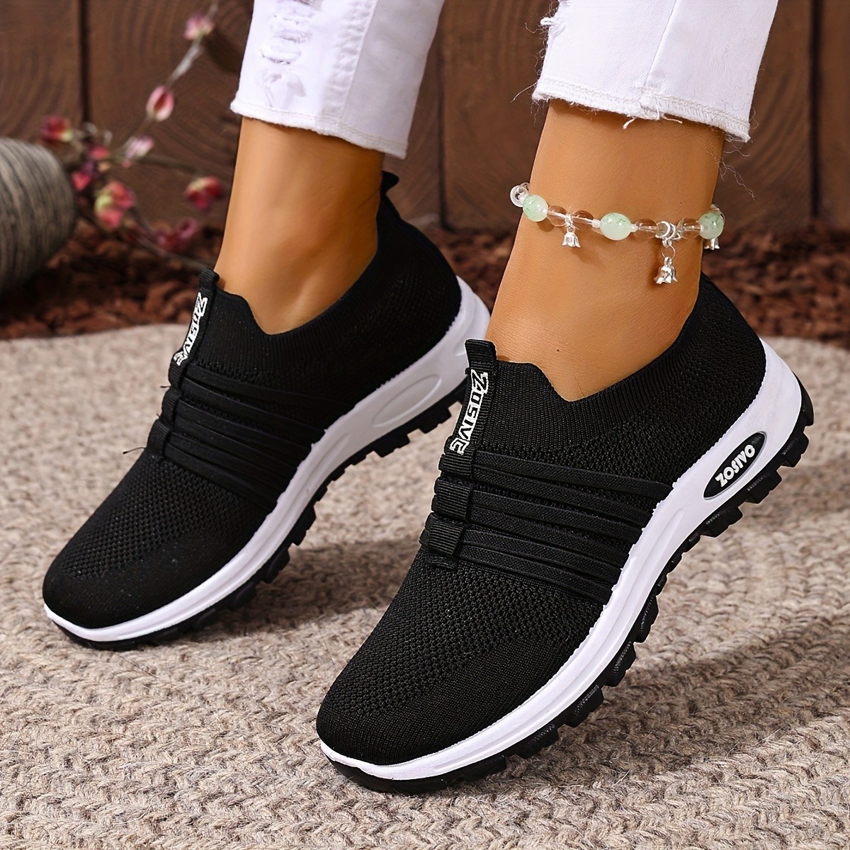 ZOSIVC Plus-Size Women's Stylish Colorful Sneakers