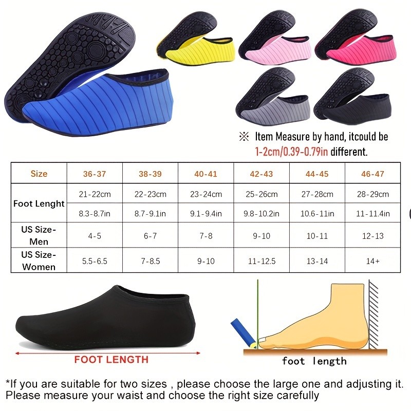ROORUNS Unisex Lightweight Rubber Beach Shoes