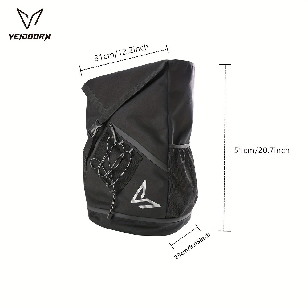 VEIDOORN Mens Sleek Black Backpack
