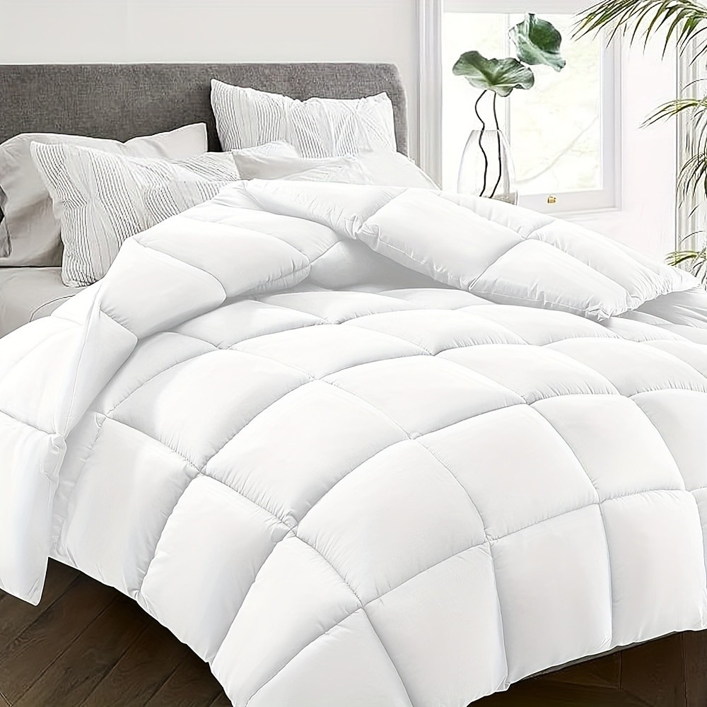 WQSPRING Solid Color Quilted Blanket