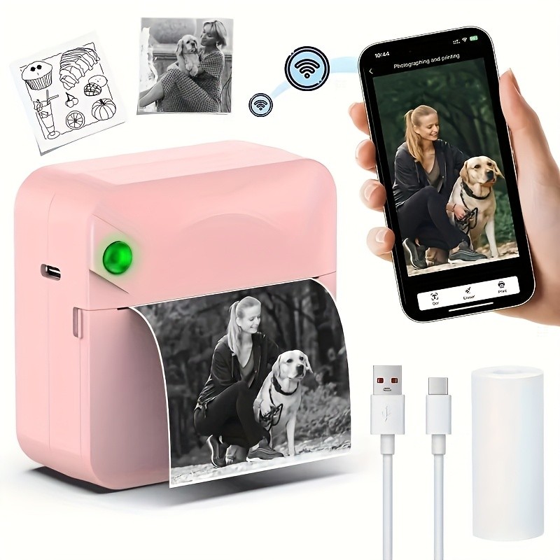 MIMIDI Ink-Free Sticker Printer Thermal Printer