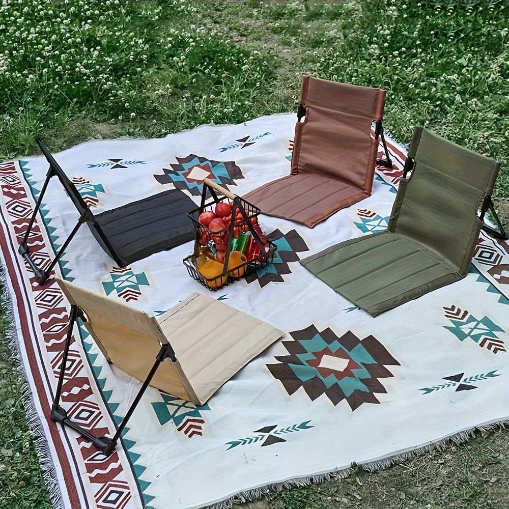 SPORTULI 2pcs Set Ultra-Light Aluminum Alloy Portable Outdoor Folding Chair