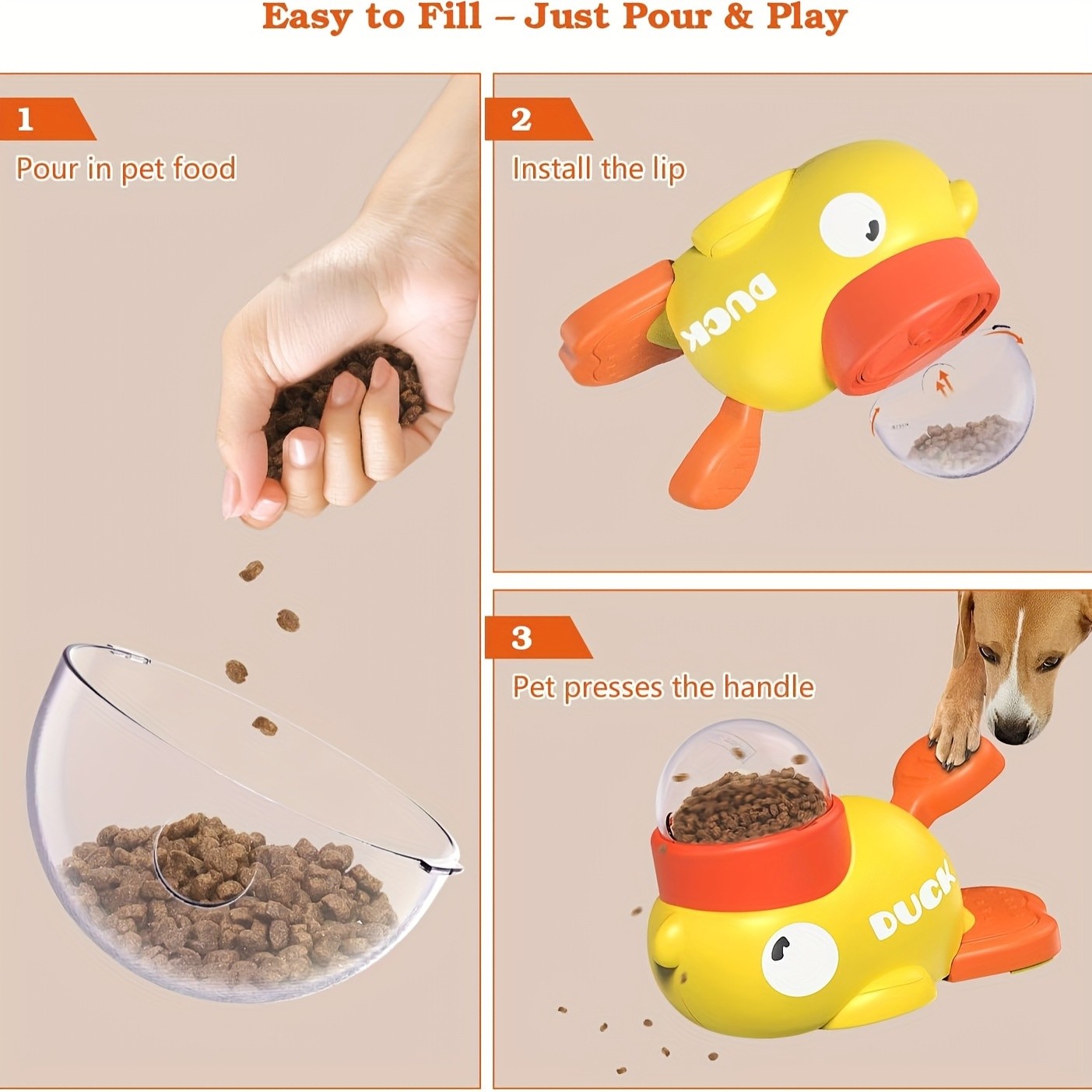 TASAHNI Interactive Press-Activated Dog Snack Dispenser