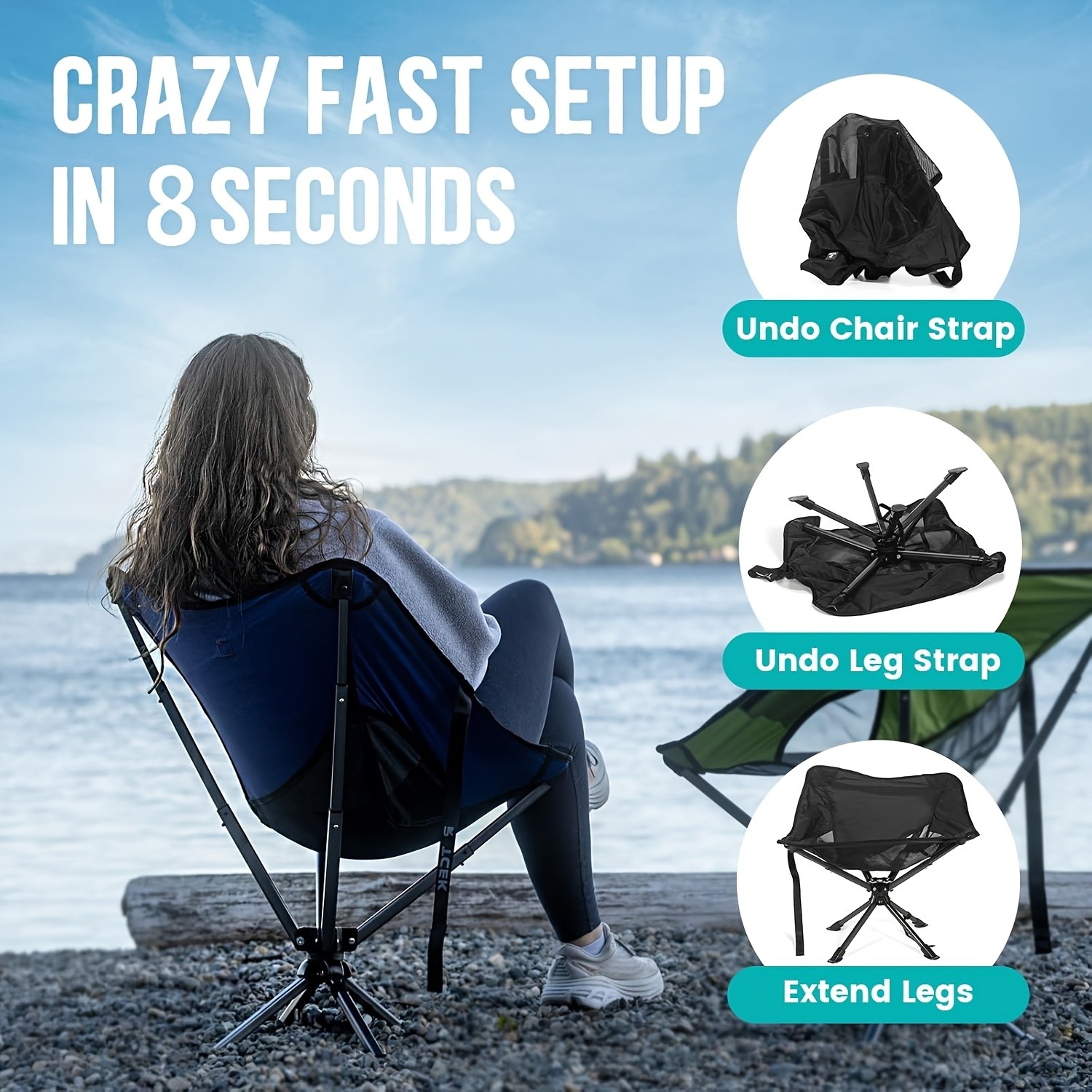 geertop Latest Portable Rotating Chair