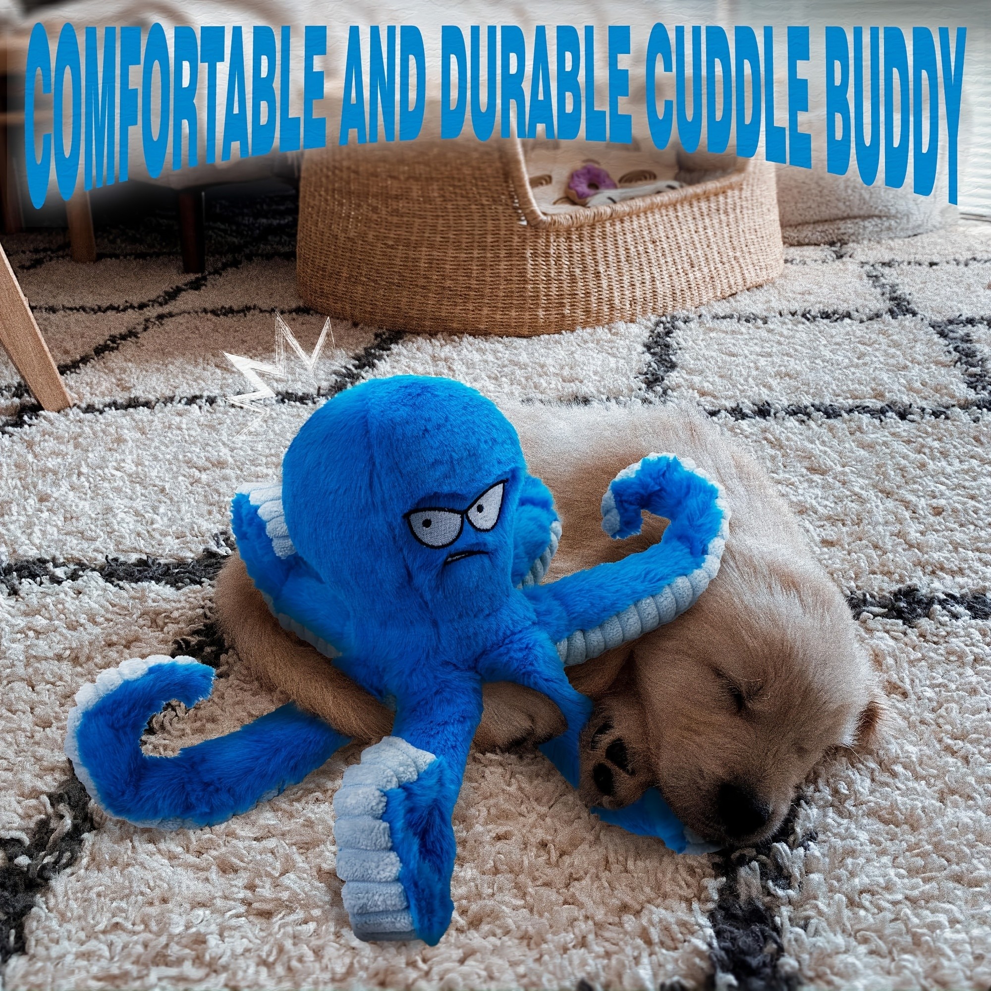 VITSCAN Ultra-Durable Chew-Proof Octopus Dog Toy