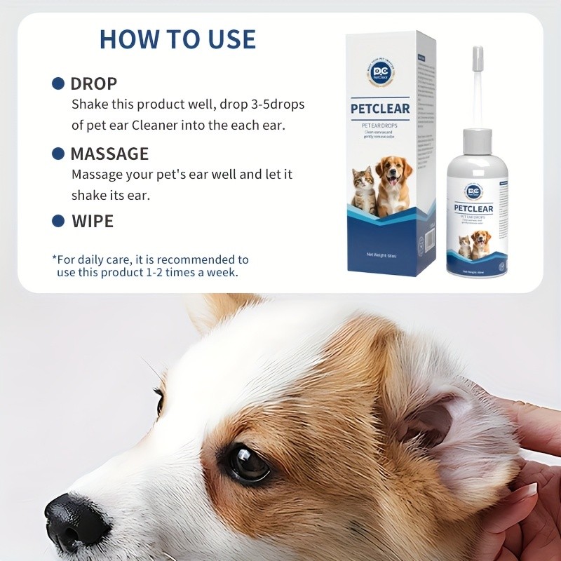 PETCLEAR Pet Ear Drops for Cats
