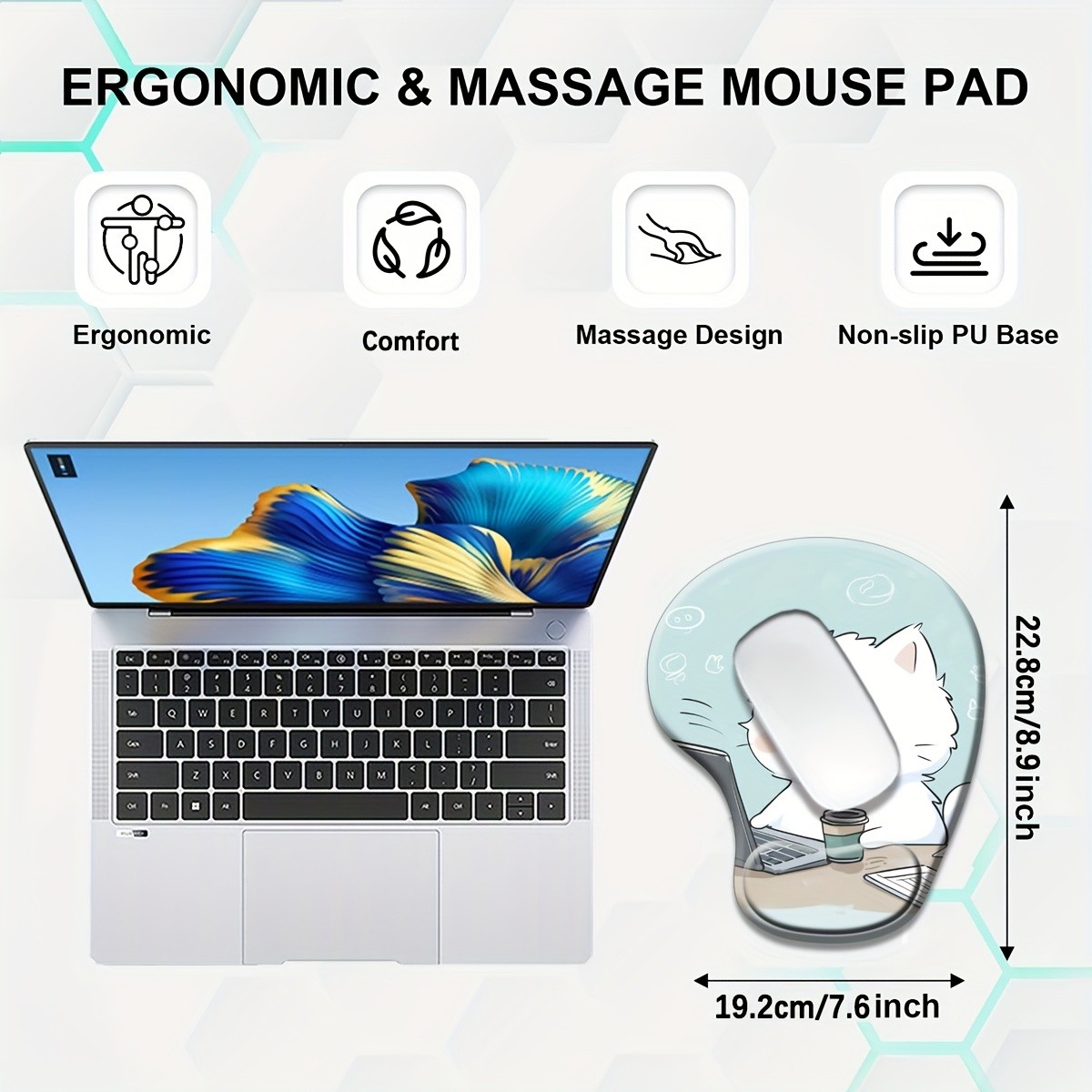 FOBIANJIE Ergonomic Mouse Pad with Wrist Support