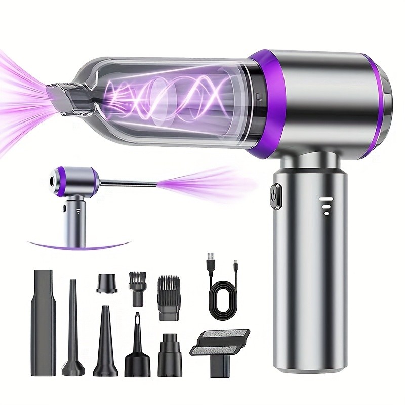 UTEK Portable Wireless High-Power Mini Vacuum Cleaner 4-in-1 Compressor and Blower for Office, Laptop, and Home Cleaning
