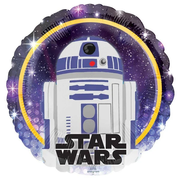 45cm Standard Hx Balloon Star Wars Galaxy R2d2