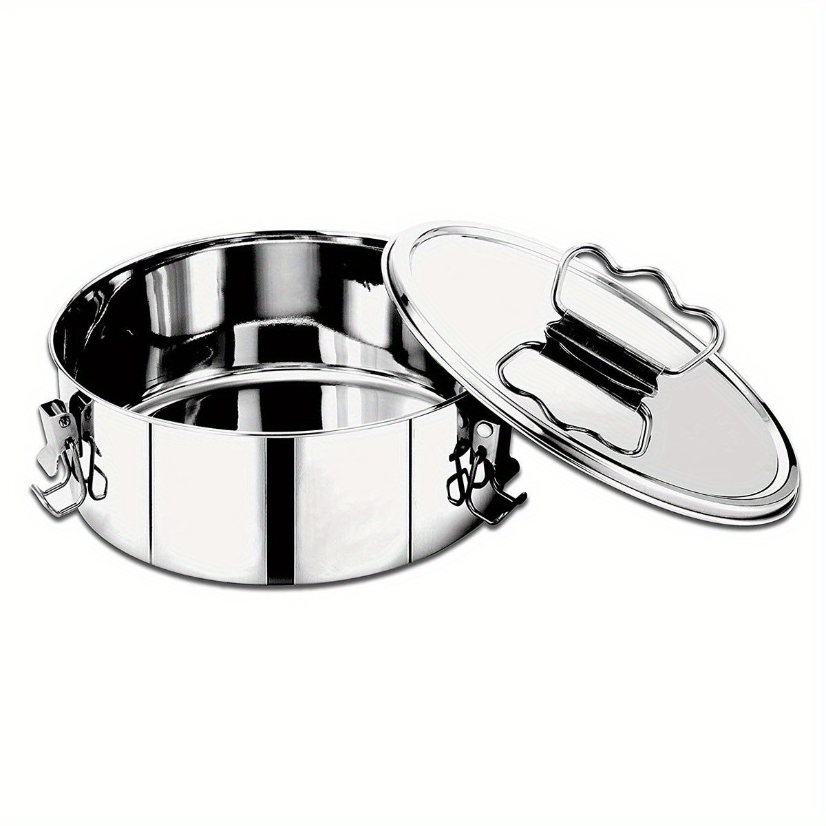 Fyeme 1pc Flan Mold with Lid and Handle