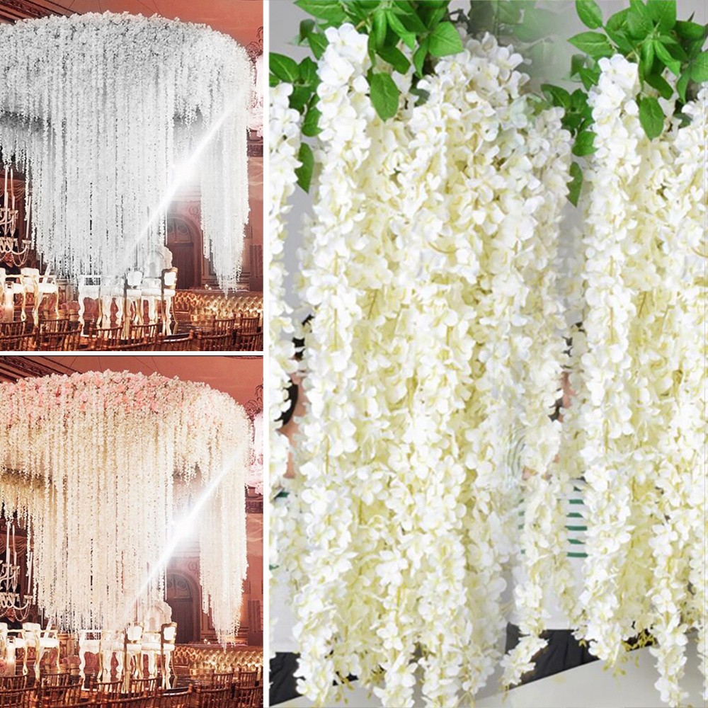 Fyeme 20pcs Artificial Wisteria Vine
