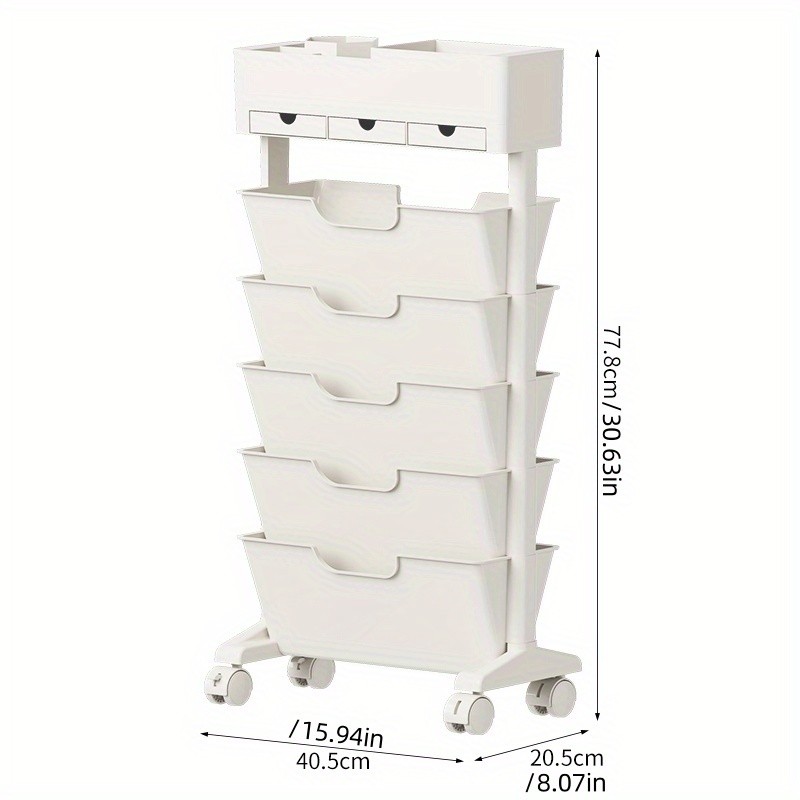 COIZYZZL Classroom Mobile Multi-Purpose Book Storage Shelf