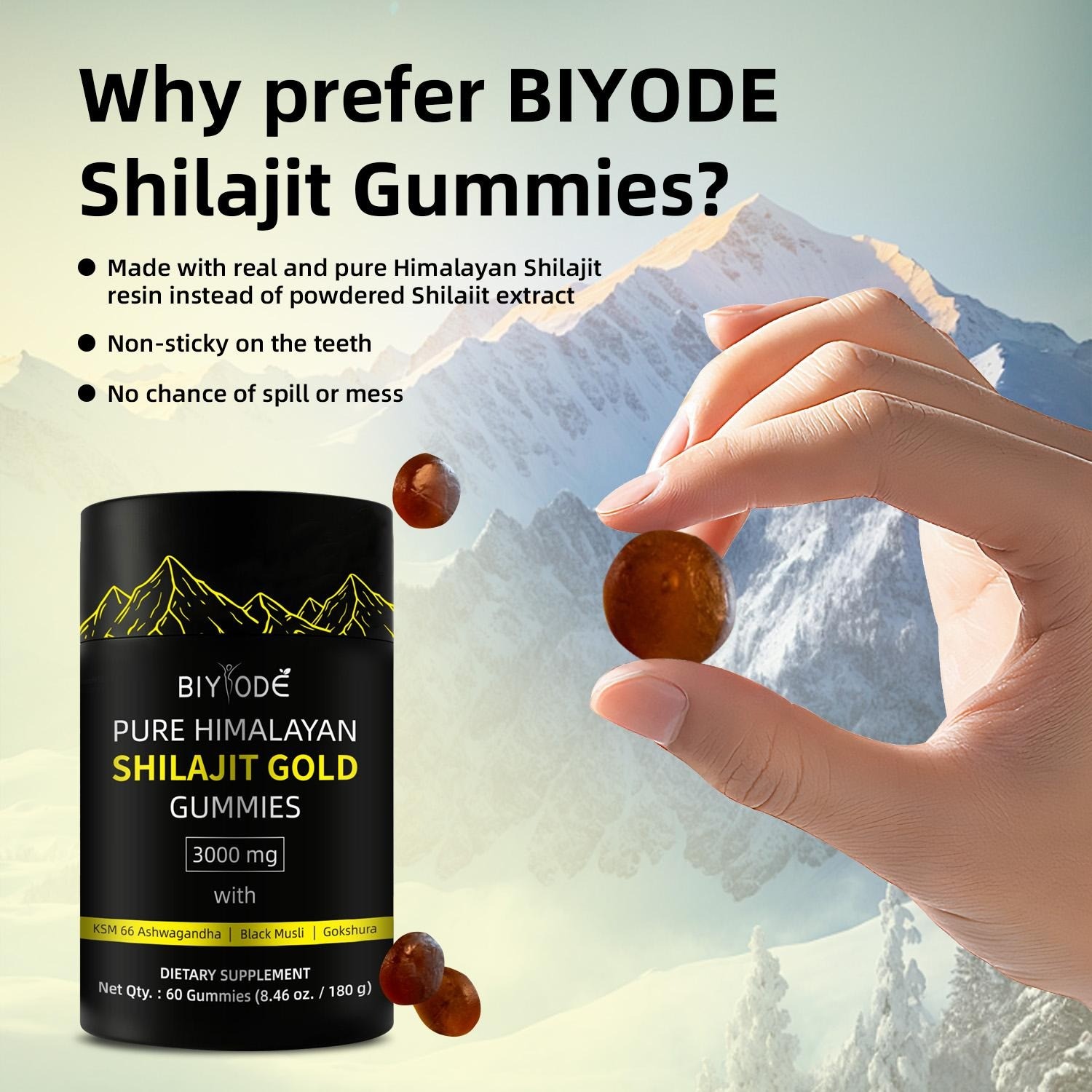Biyode Pure Himalayan Shilajit Gold Gummies: A Natural Powerhouse for Your Health