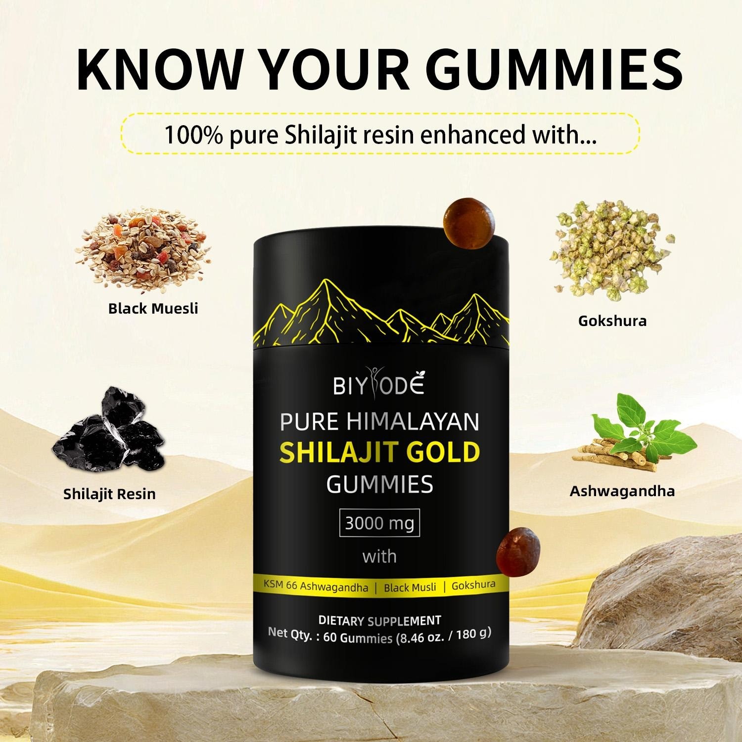 Biyode Pure Himalayan Shilajit Gold Gummies: A Natural Powerhouse for Your Health