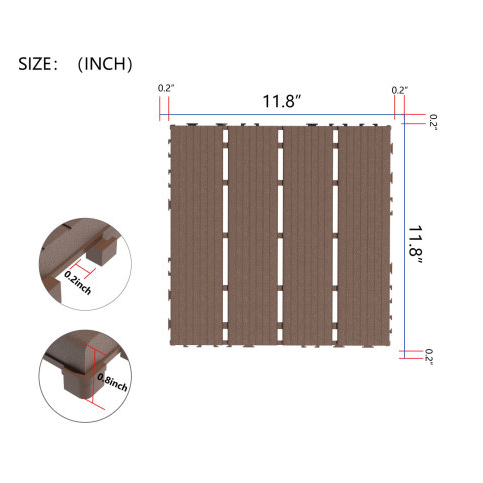 Plastic Interlocking Deck Tile