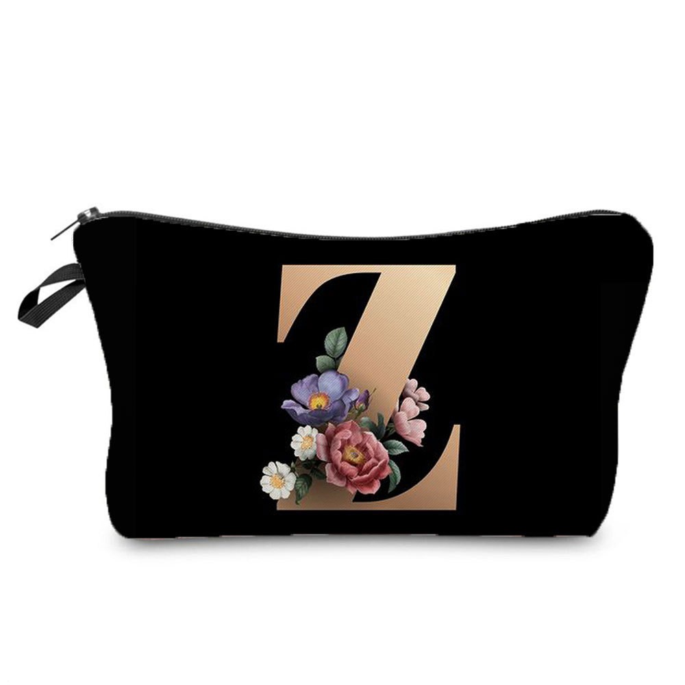 Black and Gold Makeup Bag