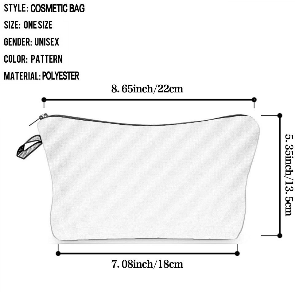 Black and Gold Makeup Bag