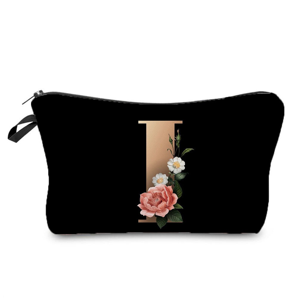 Black and Gold Makeup Bag