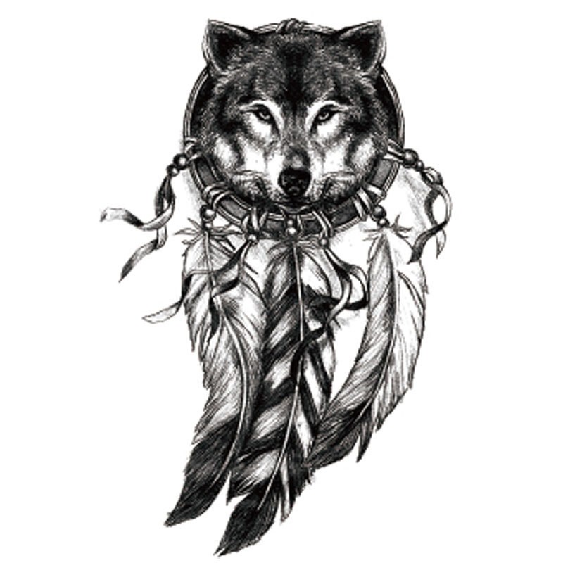 3D Wolf Tattoo