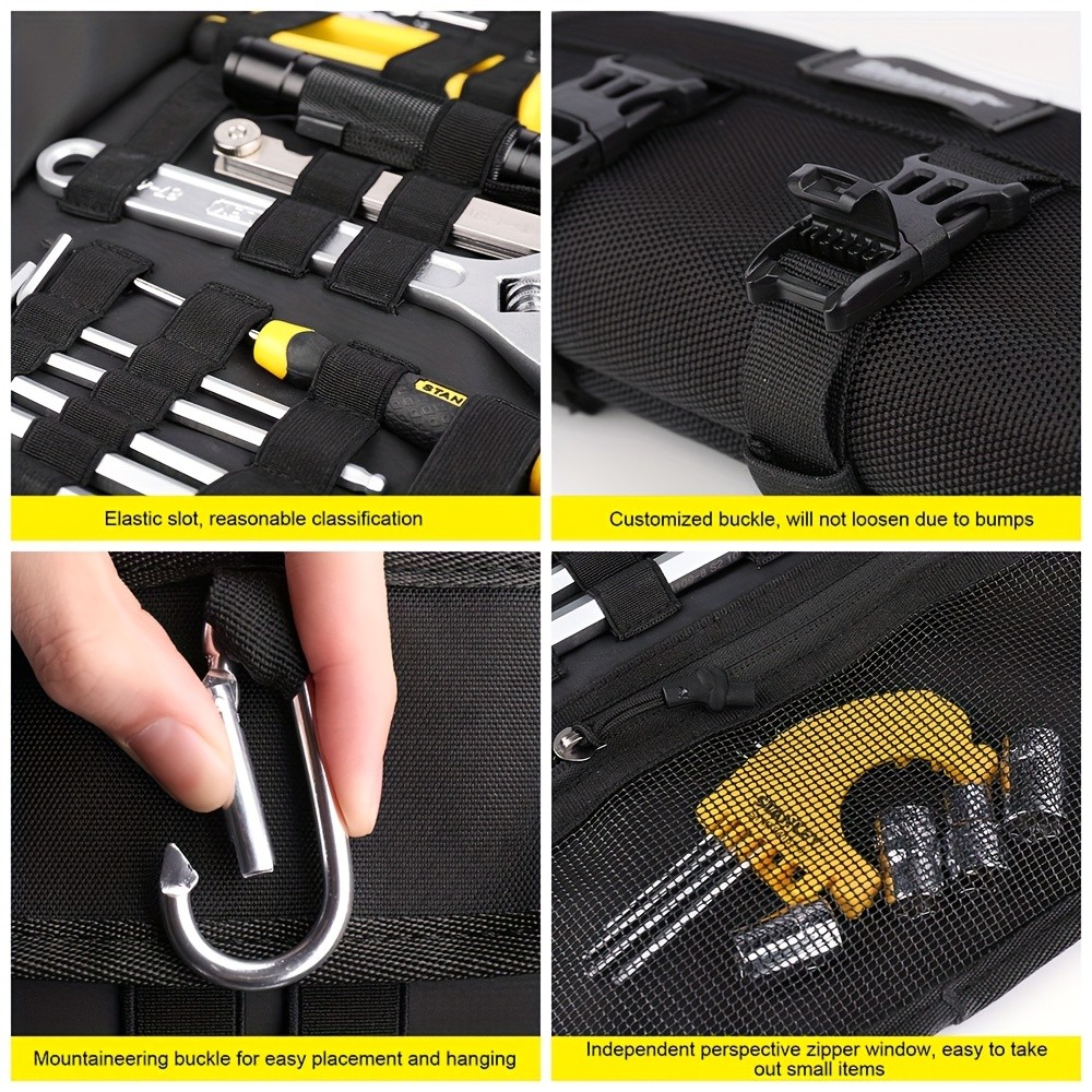 Rhinowalk Motorcycle Tool Reel Saddle Bumper Bag