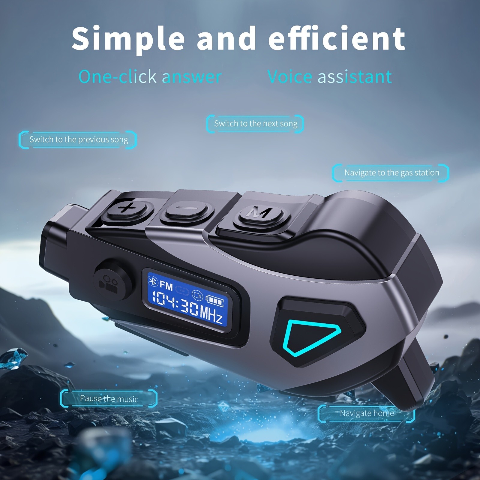 New Motorcycle Helmet with HD Audio & Smart Communication System