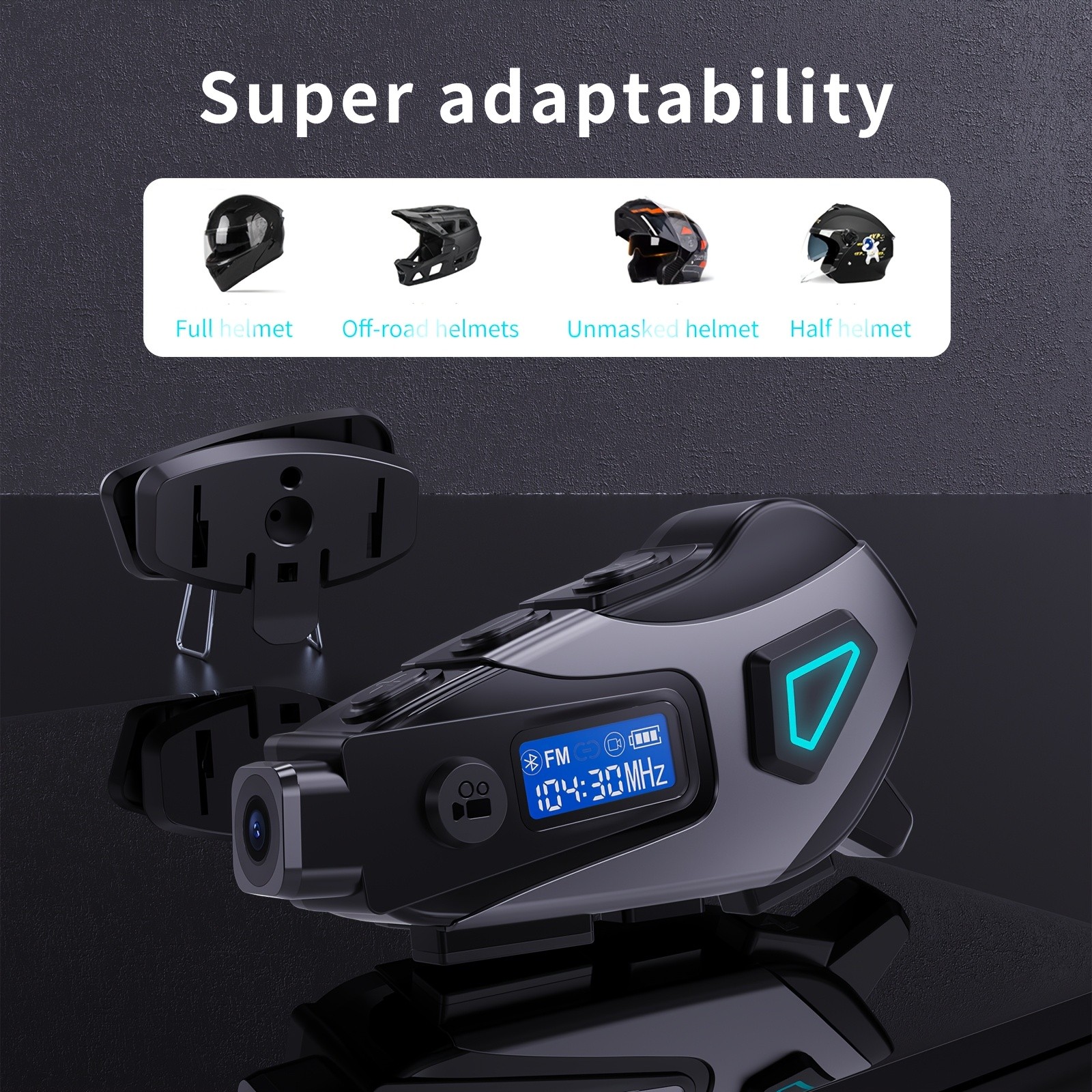 New Motorcycle Helmet with HD Audio & Smart Communication System