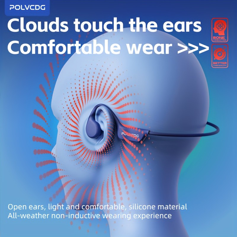 POLVCDG Audio 2024 New X7 Wireless Bone Conduction Headphones: Perfect for Active Lifestyles