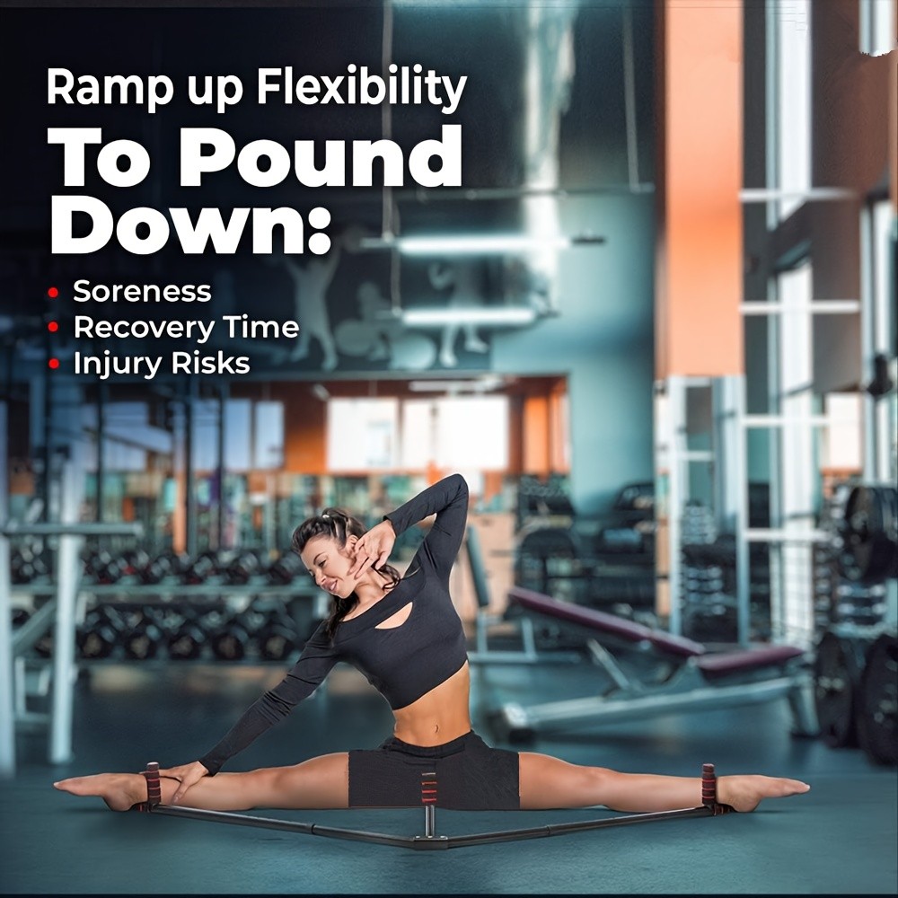 1pc Black 3-Bar Leg Stretcher: Boost Flexibility and Range of Motion