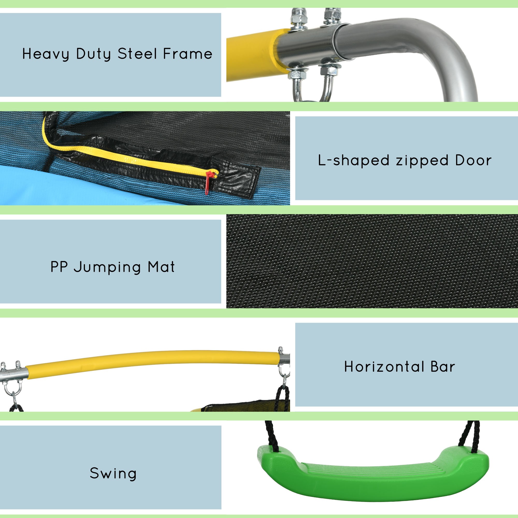 Rectangle Trampoline with Net