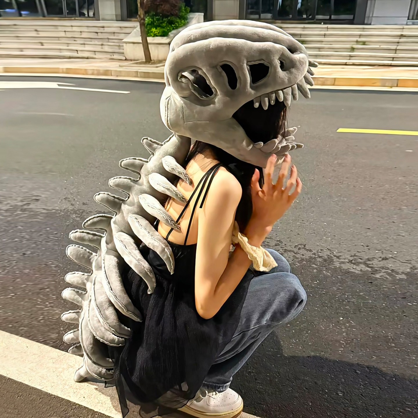 Wearable Dino Plush Backpack Costume