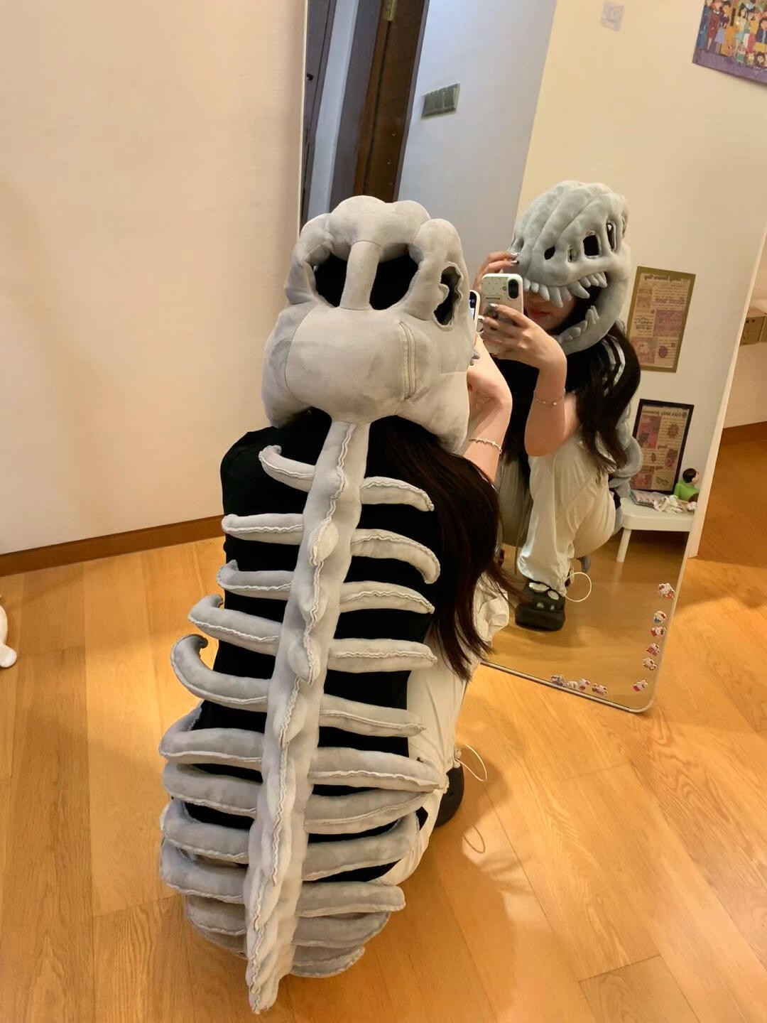 Wearable Dino Plush Backpack Costume