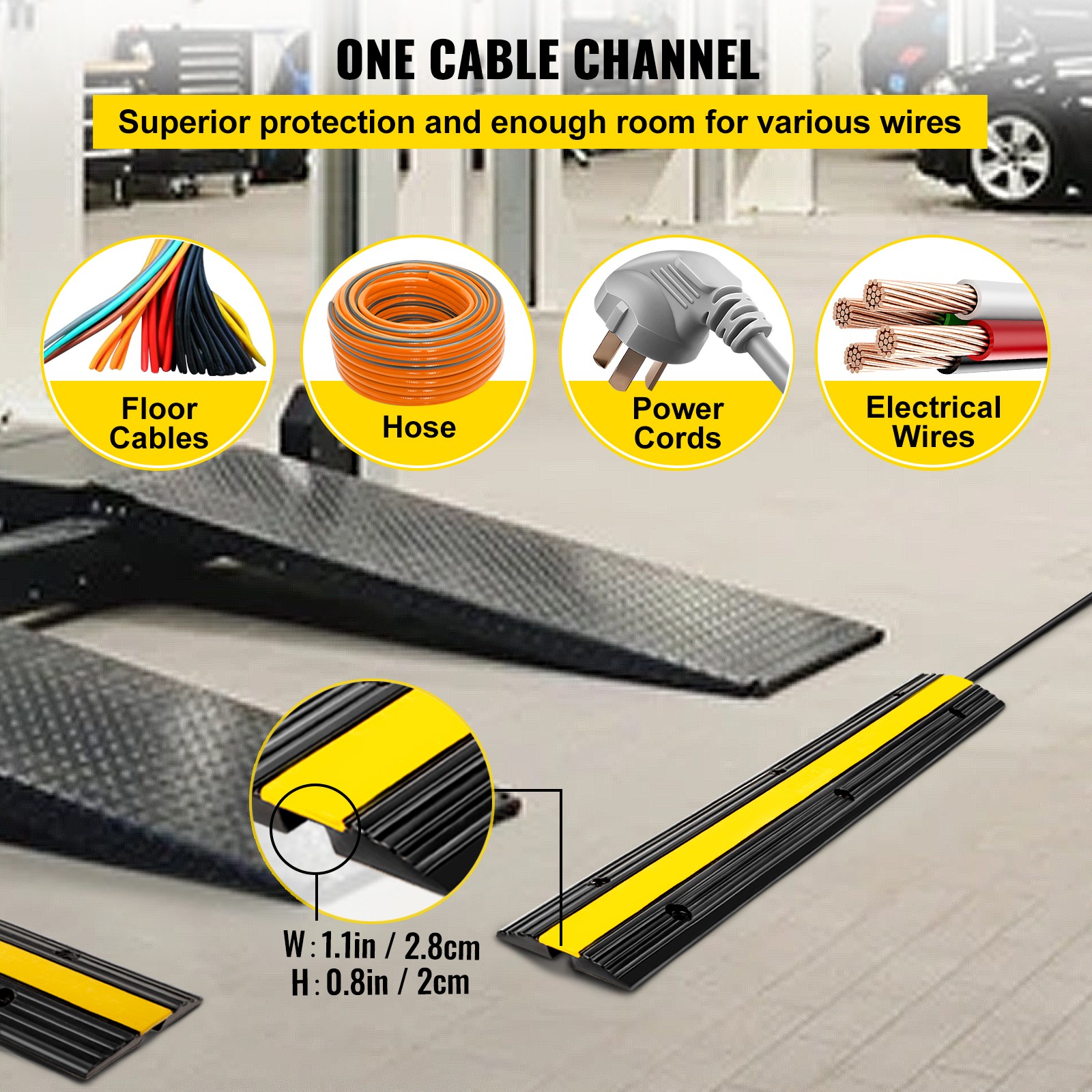 Rubber Cord Protector Ramp
