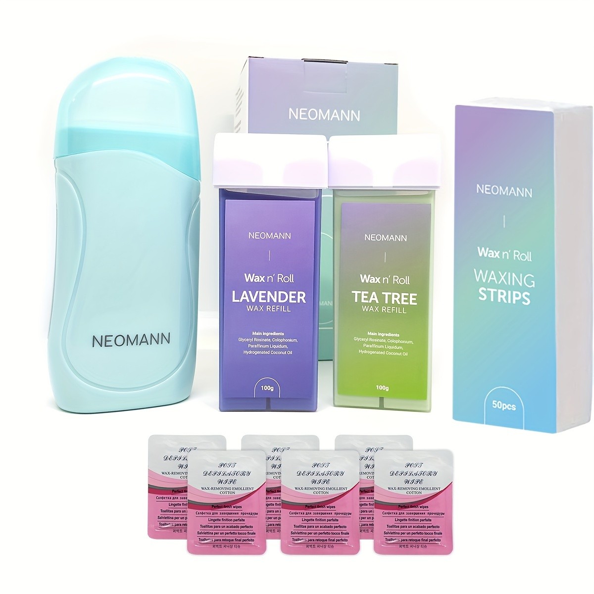 Neomann Wax n Roll Kit  The Ultimate Home Waxing Solution for Smooth, Silky Skin