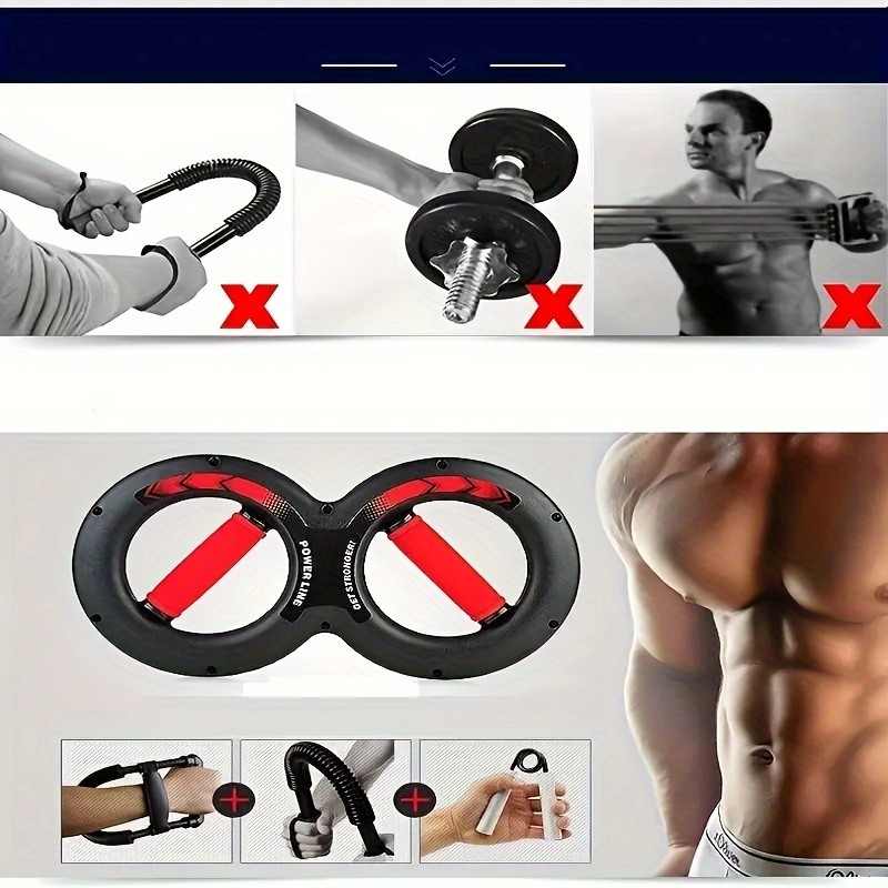 1pc 8-Shaped Arm Strength Trainer  Wrist and Forearm Exerciser for Muscle Building and Strength Training